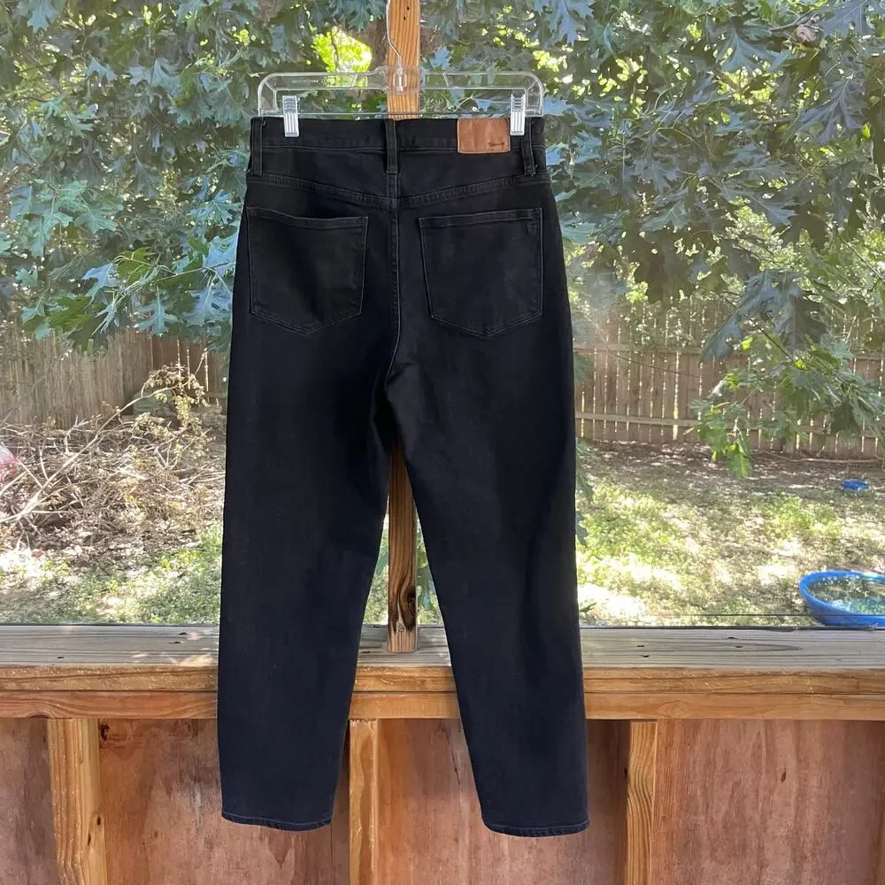 Madewell Women's Classic Straight Jeans High Waisted Lunar Wash Black Size 27